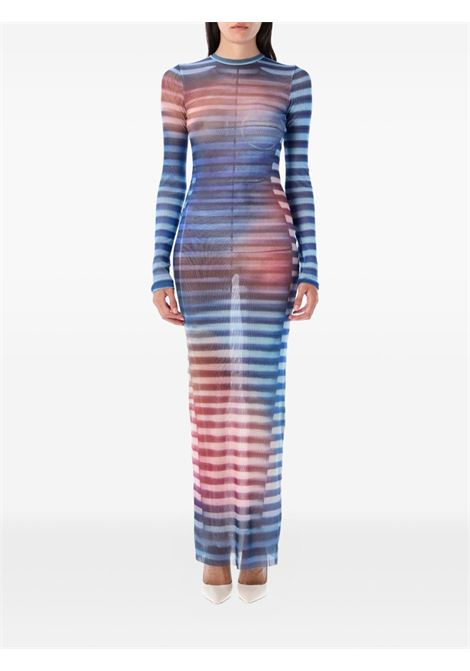 abito lungo air donna azzurro, blu e pesca JEAN PAUL GAULTIER | 25/03-W-DR030-M005P565034